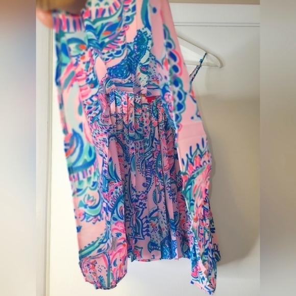 Lilly Pulitzer Rein Top In Pink Tropics Tint Tangerine Dream Size XS - Picture 4 of 13